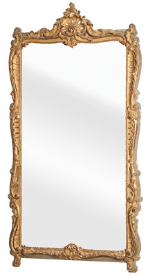 Lot 437 - Louis XV Painted and Parcel Gilt Mirror Mid...