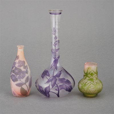 Lot 231 - Val St. Lambert Art Nouveau Floral Decorated...