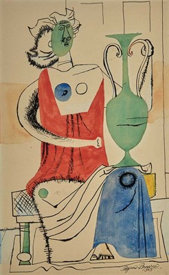 Lot 30 - Byron Browne American, 1907-1961 Figure with...