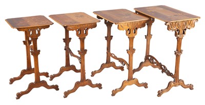 Lot 178 - Nest of Four Gallé Art Nouveau Marquetry...