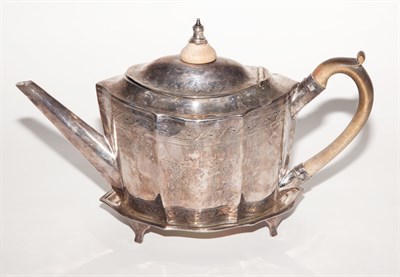 Lot 483 - George III Sterling Silver Teapot and Stand...