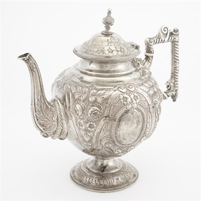 Lot 377 - Victorian Sterling Silver Teapot Walker & Hall,...