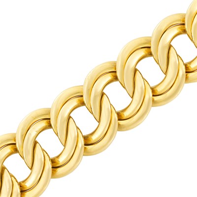 Lot 268 - Gold Link Bracelet, Bulgari