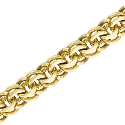 Lot 575 - Gold Curb Link Bracelet