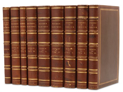 Lot 442 - RUSKIN, JOHN Three uniformly bound editions....