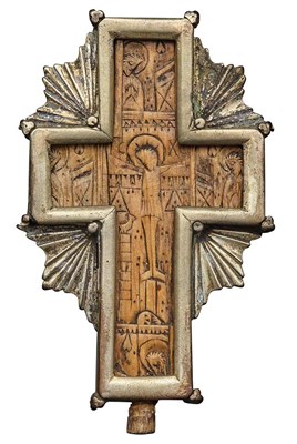 Lot 699 - Continental Silvered Metal Mounted Carved Wood...