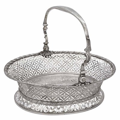 Lot 464 - George III Sterling Silver Cake Basket Edward...