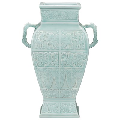 Lot 106 - Chinese Celadon Glazed Porcelain Vase 19th...