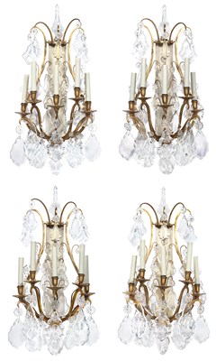 Lot 555 - Set of Four Louis XV Style Gilt-Bronze and Cut-...