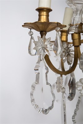Lot 512 - Louis XV Style Bronze and Crystal Thirteen...