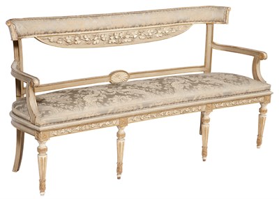 Lot 237 - Louis XVI Style Parcel-Gilt and Painted...