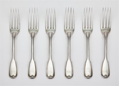 Lot 481 - Set of Twelve George III Sterling Silver...
