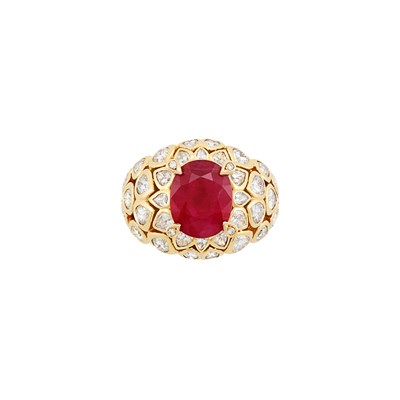 Lot 503 - Gold, Ruby and Diamond Ring