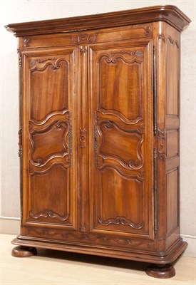Lot 447 - French Provincial Walnut Armoire 18th Century...