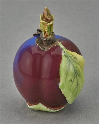 Lot 188 - Continental Plum-Form Porcelain Scent Bottle...