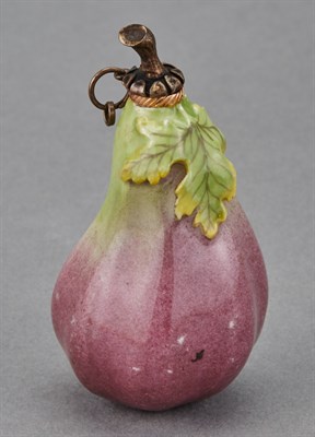 Lot 190 - Chelsea Porcelain Pear-Form Scent Bottle and...