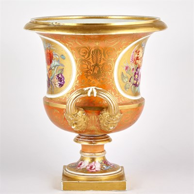 Lot 198 - English Porcelain Campana-Form Vase Circa 1830-...