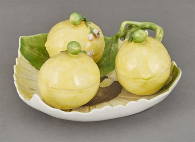 Lot 202 - Meissen Porcelain Sunflower-Form Dish with...