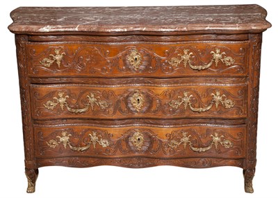 Lot 202 - Continental Gilt-Metal Mounted Walnut Commode...
