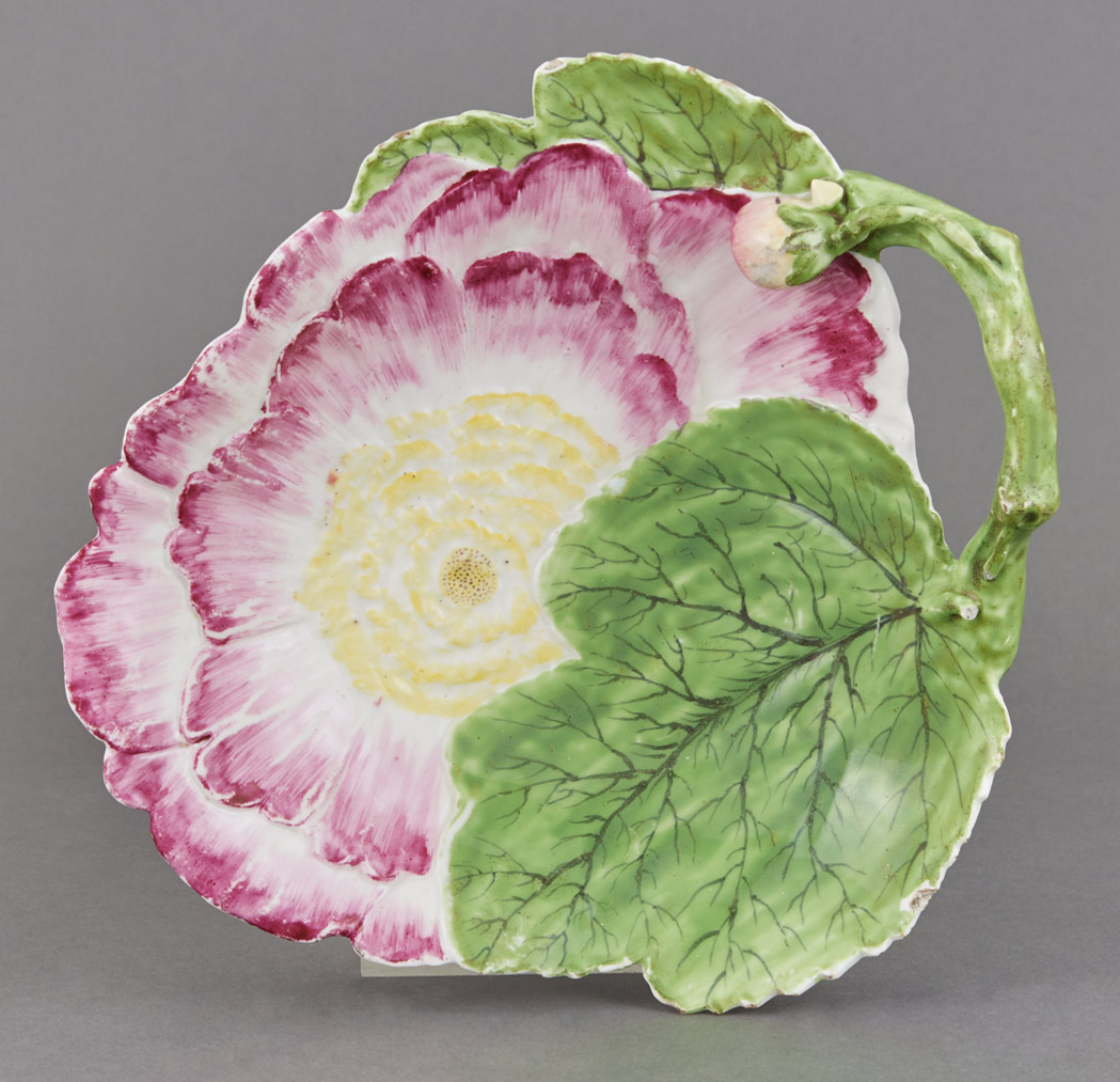 Lot 232 - Pair of Derby Porcelain Peony Dishes Circa...