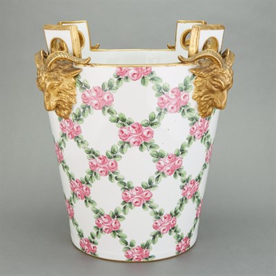 Lot 307 - Paris Porcelain Sevres Style Milk Pail Late...