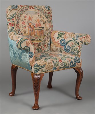 Lot 172 - George II Needlework Upholstered Walnut...