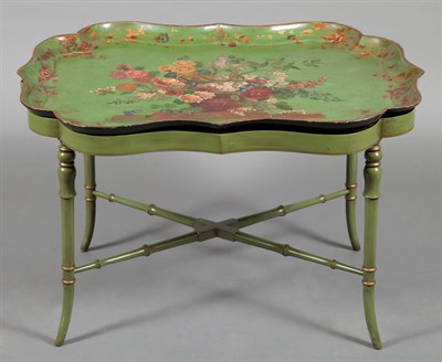 Lot 173 - Victorian Polychrome Decorated and Parcel Gilt...