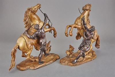 Lot 221 - Pair of Gilt and Patinated-Bronze Groups of...