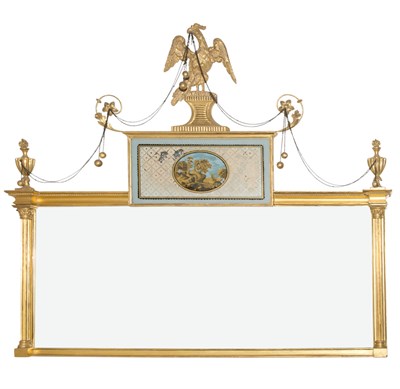 Lot 153 - George III Giltwood and Verre Eglomise...