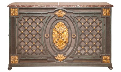 Lot 314 - Neoclassical Style Gilt and Green Patinated...