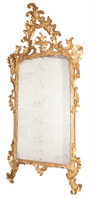 Lot 559 - Rococo Style Giltwood Mirror Height 68 3/4...
