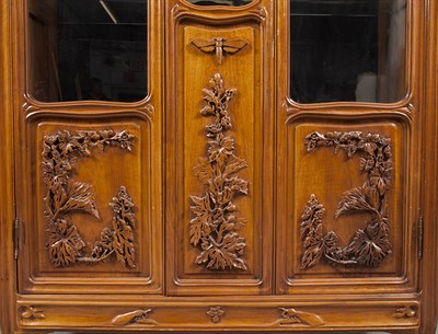 Lot 158 - Art Nouveau Walnut and Glass Vitrine Probably...
