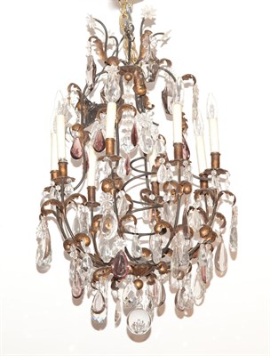 Lot 466 - Louis XV Style Parcel Gilt Iron Eight-Light...
