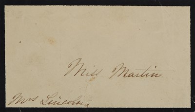 Lot 190 - LINCOLN, MARY TODD Mourning envelope signed....