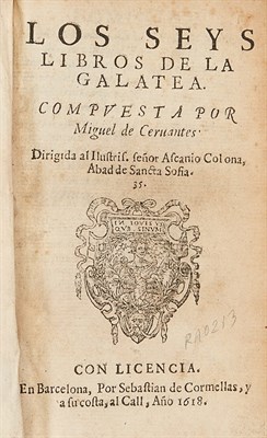 Lot 402 - CERVANTES SAAVREDA, MIGUEL de Los seys libros...