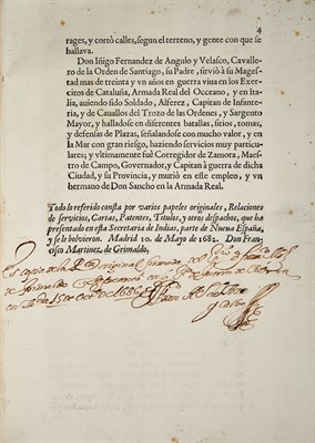 Lot 206 - FERNANDEZ de ANGULO Y SANDOVAL Relacion de...