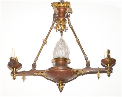 Lot 152 - William IV Gilt and Patinated-Bronze Two-Light...