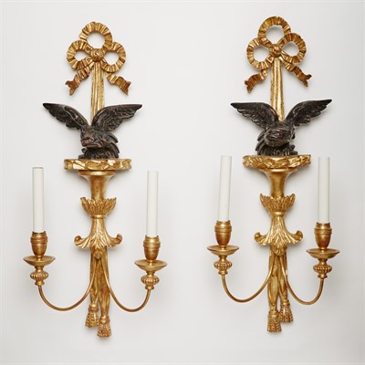 Lot 320 - Pair of George III Style Part and Ebonized...