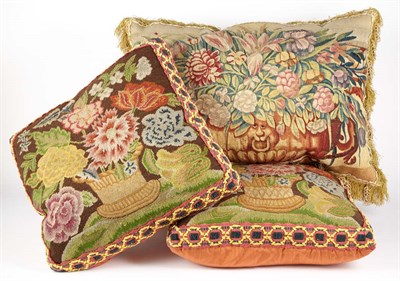 Lot 164 - Pair of Petit and Gros Point Needlework...