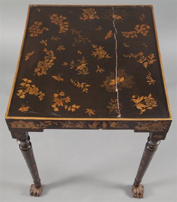 Lot 162 - Chinese Export Black Lacquered and Parcel Gilt...