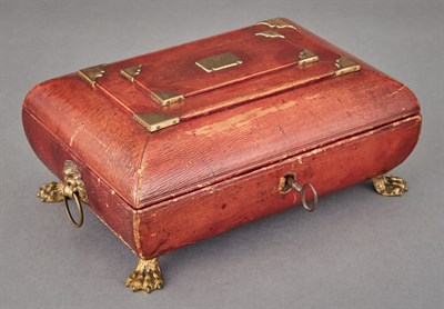 Lot 234 - Regency Brass Mounted Morocco Leather Box The...