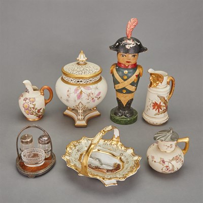 Lot 228 - Four Royal Worcester Blush Ivory Porcelain...