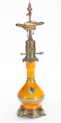 Lot 248 - Continental Porcelain Vase Mounted as a Lamp...