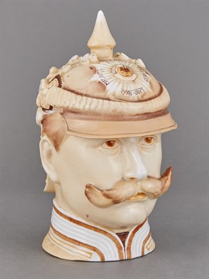 Lot 249 - German Porcelain Kaiser-Form Tobacco Box...