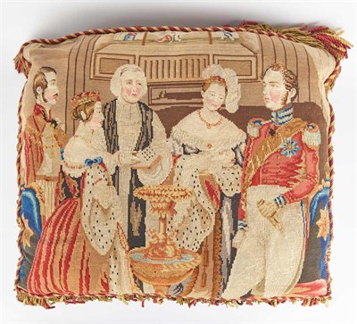 Lot 274 - Victorian Polychrome Wool and Gilt Thread...