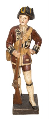 Lot 252 - Polychrome Decorated and Painted Wood Figure...