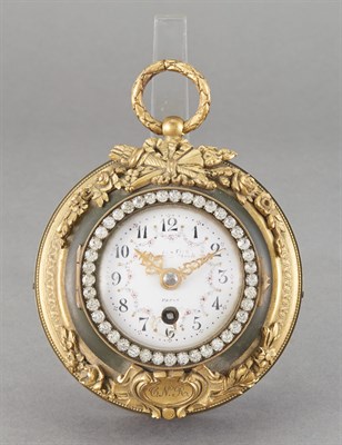 Lot 291 - French Gilt and Patinated-Bronze Easel Clock...