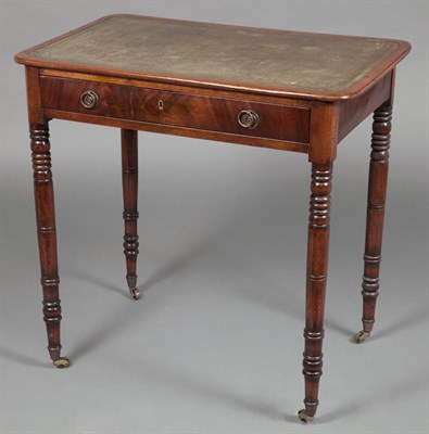 Lot 242 - Regency Mahogany Work Table The leather lined...