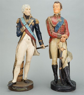 Lot 269 - Painted Metal Figures of Lord Wellington and...