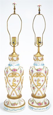 Lot 284 - Pair of Continental Gilt-Metal Mounted...